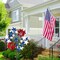 Outdoor Wind Spinner - Patriotic Metal Garden Spinners- Wind Sculptures July 4th Decorations for Garden